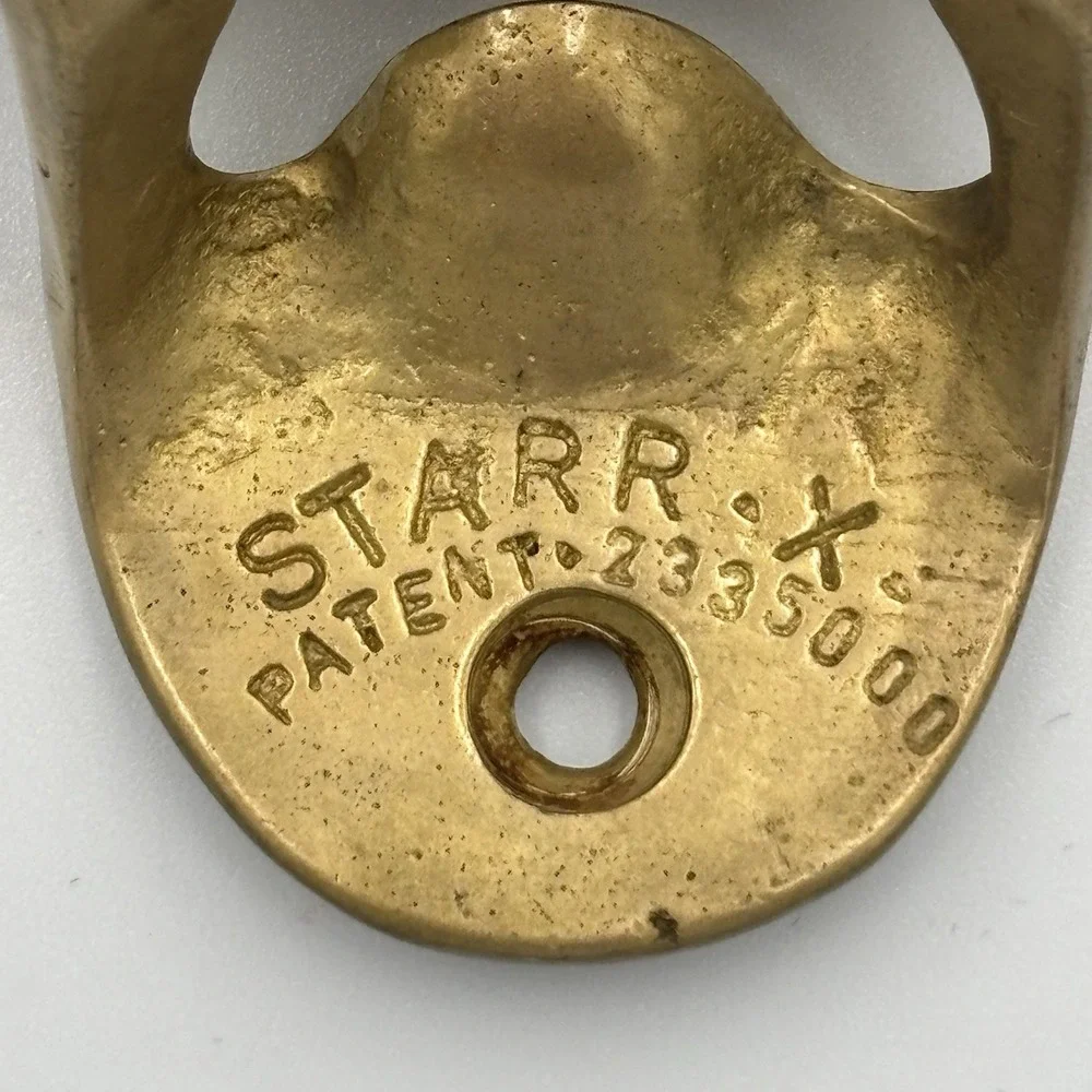 VTG COCA-COLA STARR X Wall Mount Bottle Opener Made In USA BRASS
